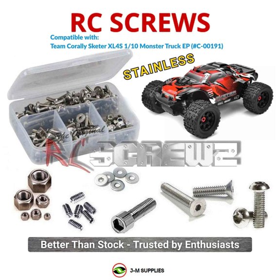 RCScrewZ Stainless Screw Kit cor026 for Team Corally Sketer XL4S 1/10 Monster EP (#C-00191) | SET