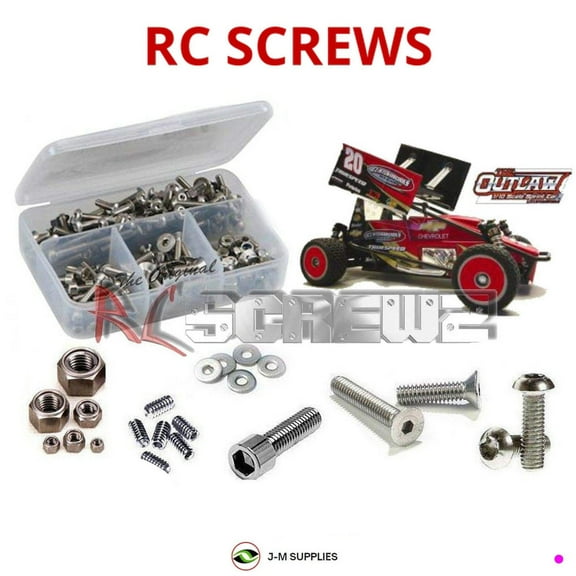 RCScrewZ Stainless Screw Kit cus008 for Custom Works Outlaw 1/10th Elec RC Racing Sprint Car | SET