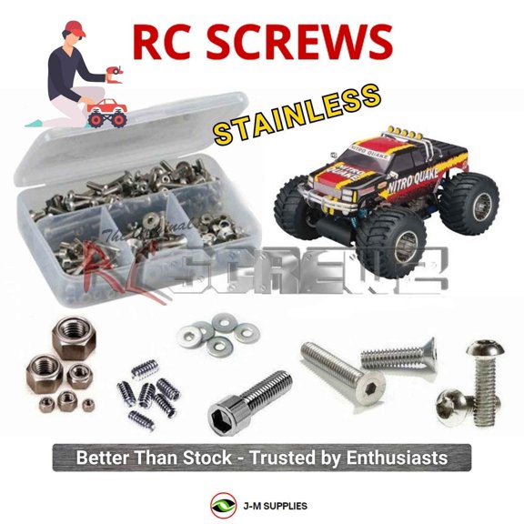 RCScrewZ Stainless Screw Kit dur012 for Duratrax Nitro Quake | SET