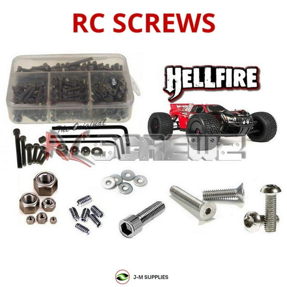 RCScrewZ Stainless Screw Kit hpi027 for HPI Racing Hellfire 1/8 RTR #10500 RC Car | PRO