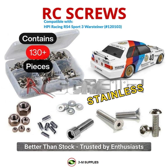 RCScrewZ Stainless Screw Kit hpi098 for HPI Racing RS4 Sport 3 Warsteiner 120103 RC Car | PRO