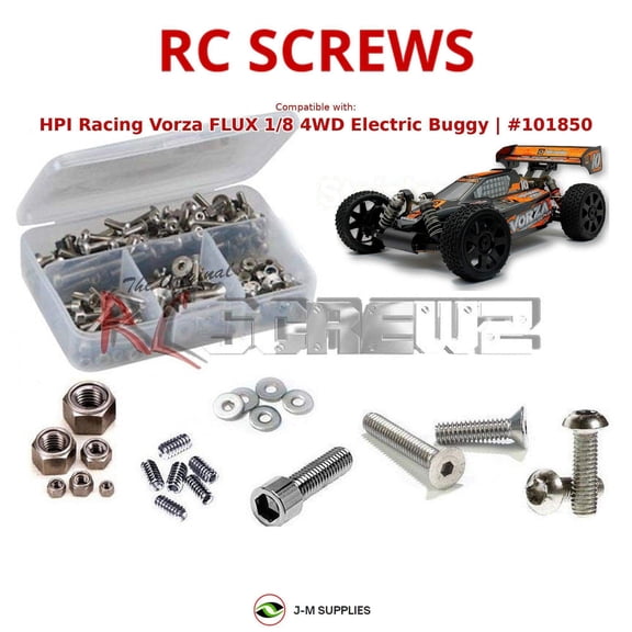 RCScrewZ Stainless Screw Kit hpi104 for HPI Vorza FLUX 1/8 4WD Electric Buggy (#101850) | SET