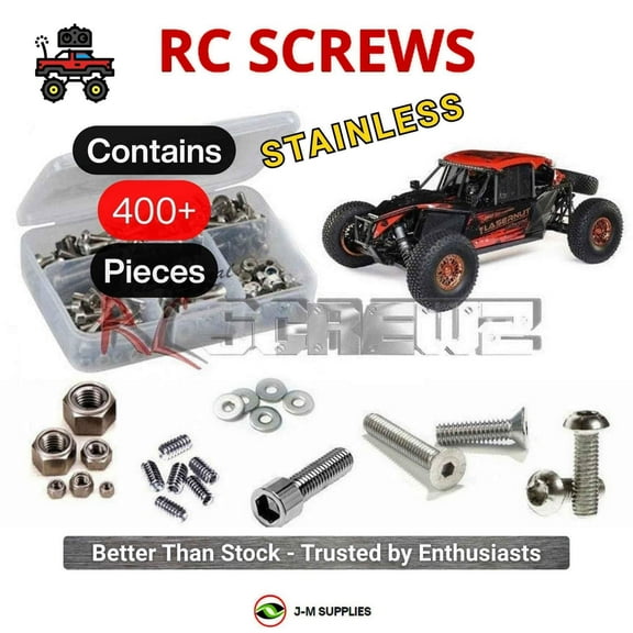 RCScrewZ Stainless Screw Kit los144 for Losi 8IGHT-X 1/6 Super Lasernut 4WD Buggy (#LOS04019) | SET