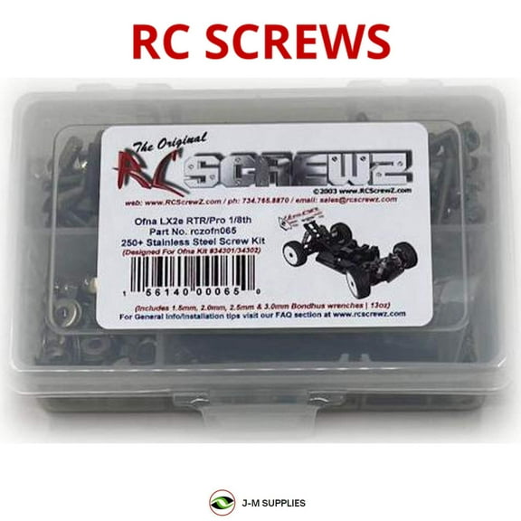 RCScrewZ Stainless Screw Kit ofn065 for Ofna LX2e RTR/Pro 1/8 #34301/34302 RC Car | SET