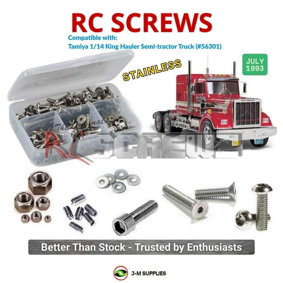 RCScrewZ Stainless Screw Kit tam268 for Tamiya 1/14 King Hauler Semi-tractor Truck (#56301) | SET