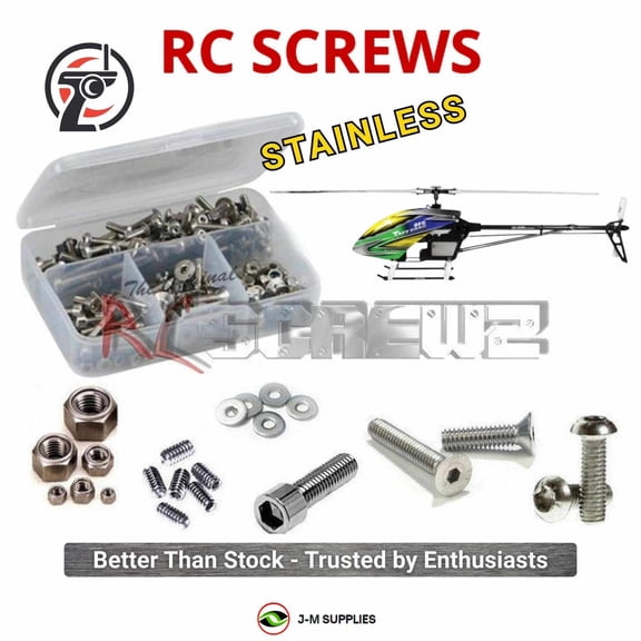 RCScrewZ Stainless Steel Screw Kit alg010 for Align T-REX 600N DFC Helicopter (#RH60N01XT) | SET