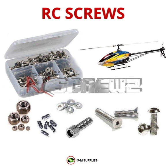 RCScrewZ Stainless Steel Screw Kit alg014 for Align T-REX 600 EFL Helicopter (#KX016018T) | SET