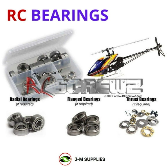 RCScrewZ Metal Shielded Bearings alg019b for Align T-REX 450 Pro #KX015087T Helicopter RC | SET