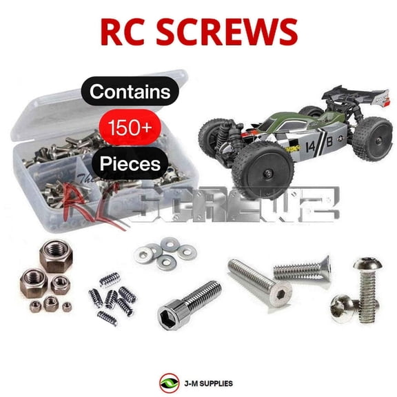 RCScrewZ Stainless Steel Screw Kit ass098 for Team Associated Reflex 14B 1/14 (#20175/#20175C) | SET