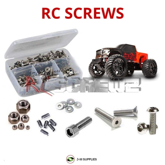 RCScrewZ Stainless Steel Screw Kit cen028 for CEN Racing Colossus XT 1/7th RC Car | SET
