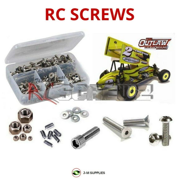 RCScrewZ Stainless Steel Screw Kit cus009 for Custom Works Outlaw 1/10 Nitro RC Car | SET