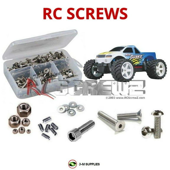 RCScrewZ Stainless Steel Screw Kit dur015 for Duratrax Mini Quake RC Car | SET
