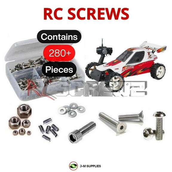 RCScrewZ Stainless Steel Screw Kit dur017 for Duratrax Firehammer RTR 1/5 Buggy RC Car | SET