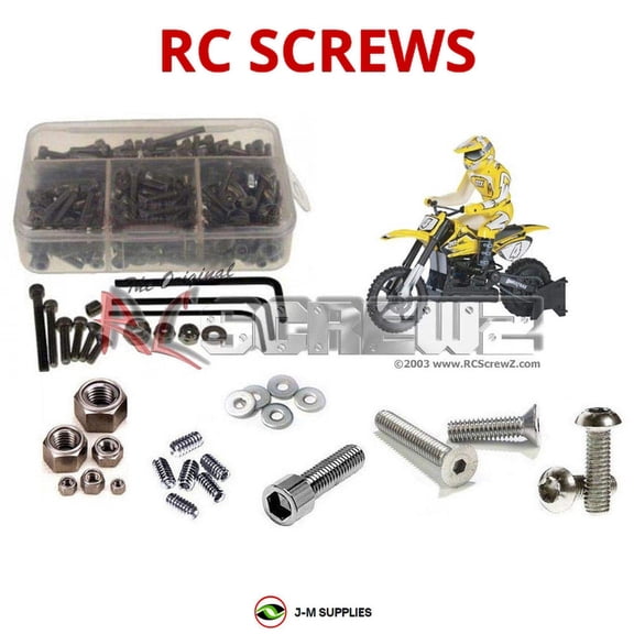RCScrewZ Stainless Steel Screw Kit dur031 for Duratrax DX450 EP Motorcycle RC Car | SET
