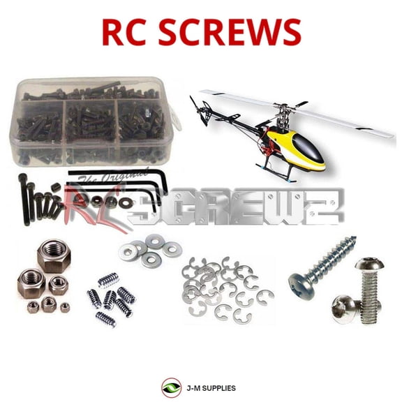 RCScrewZ Stainless Steel Screw Kit dyn001 for Dynam E-Razor 450 RC Car | SET