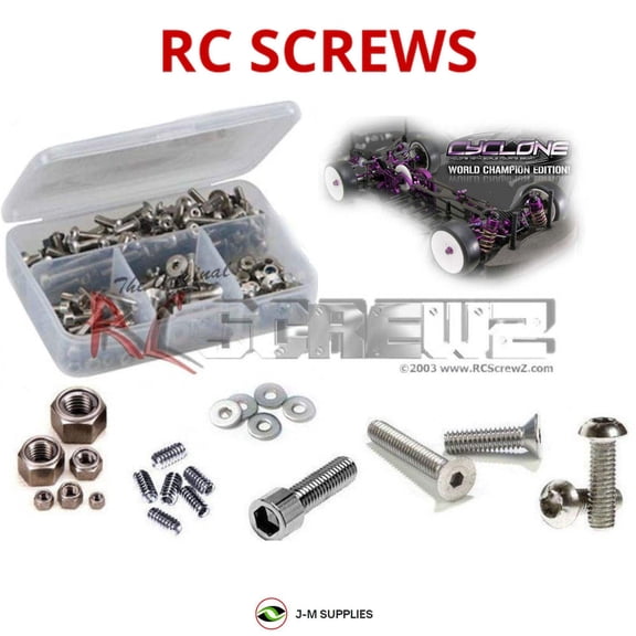 RCScrewZ Stainless Steel Screw Kit hot016 for Hot Bodies Cyclone WCE RC Car | SET