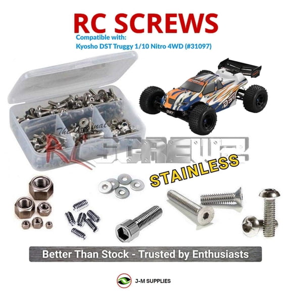 RCScrewZ Stainless Steel Screw Kit kyo100 for Kyosho DST Truggy RC Car | SET