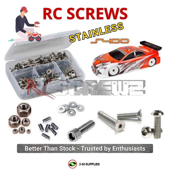RCScrewZ Stainless Steel Screw Kit ser015 for Serpent S400 1/10 Electric (#401001) | SET