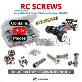 RCScrewZ Stainless Steel Screw Kit tek001 for Tekno RC EB48 RC Car | SET