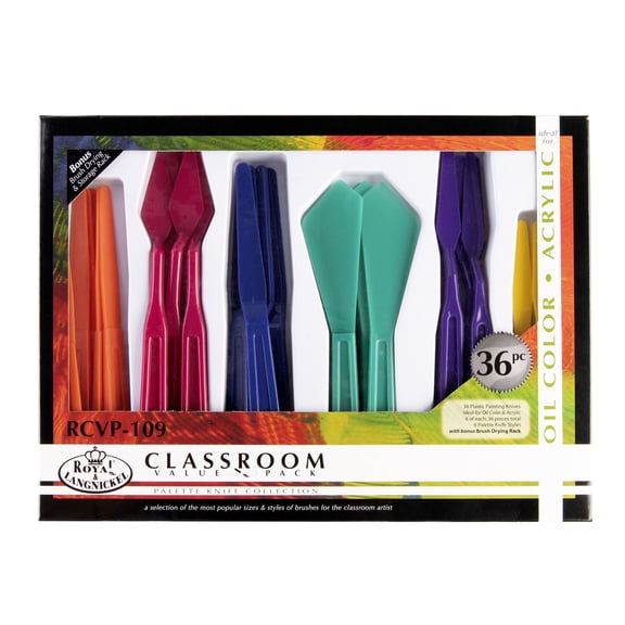 Royal & Langnickel 36pc Plastic Palette Knife Classroom Value Pack