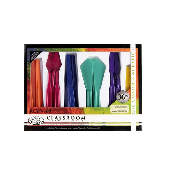 RCVP-109 | 36pc Plastic Palette Knife Classroom Value Pack