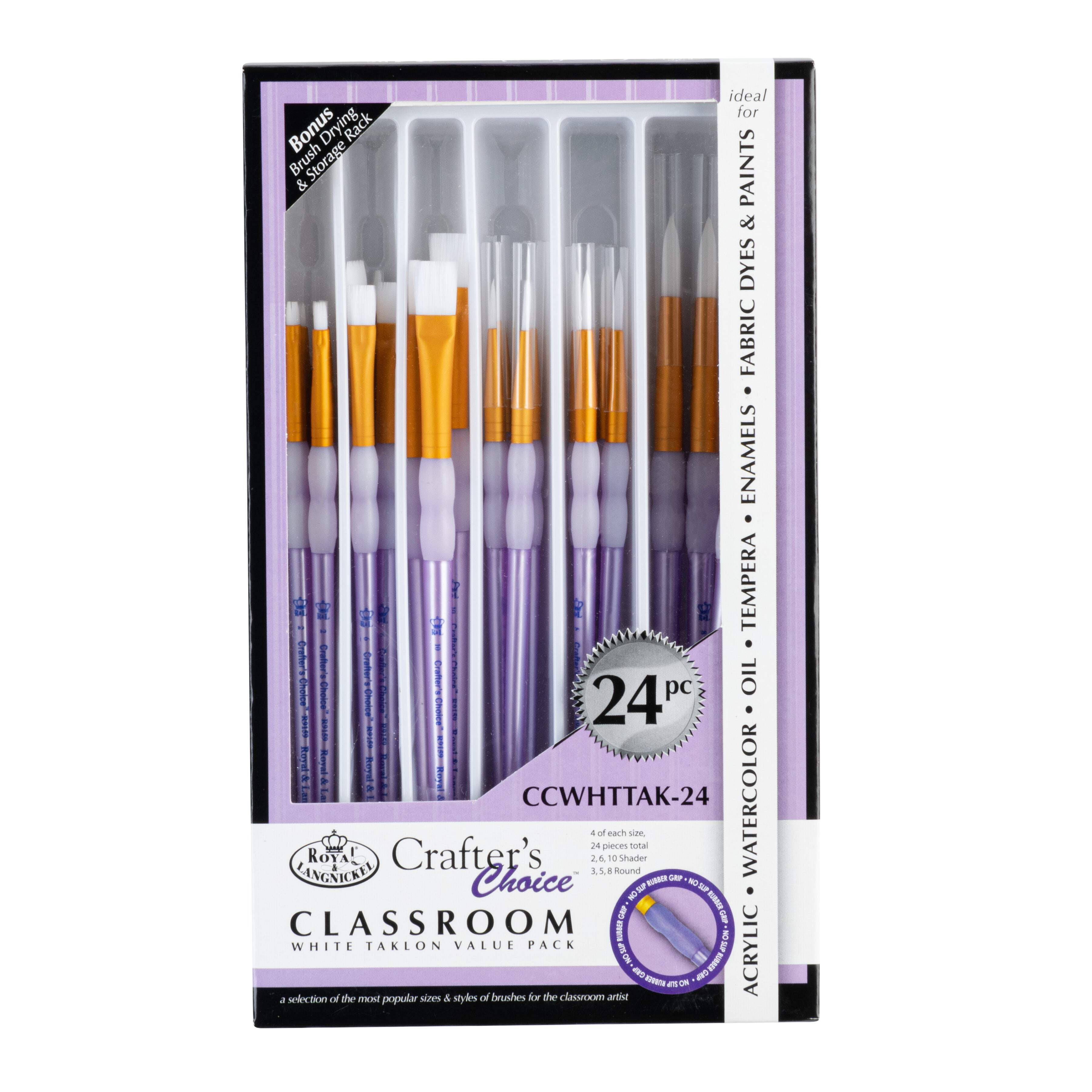 Royal & Langnickel 24pc Crafter's Choice™ White Taklon