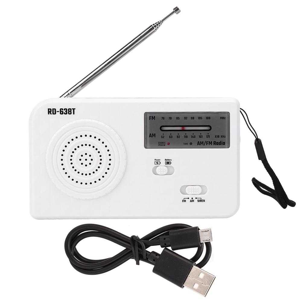 RD?638T Portable Solar Powered Hand Crank AM FM Radio Emergency with ...