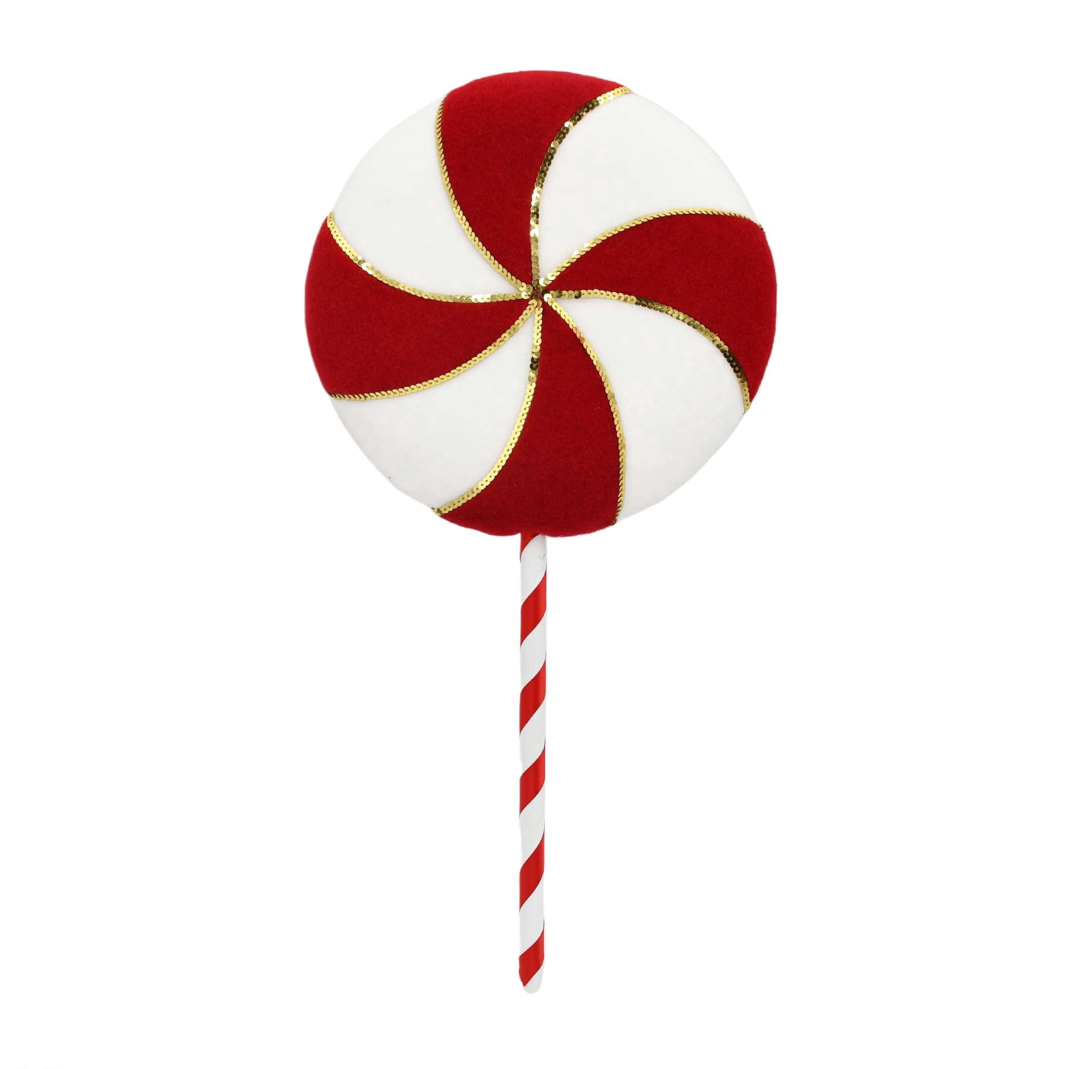 Swirl Lollipop Christmas Yard Stake, Red and White, 24.5", by Holiday Time