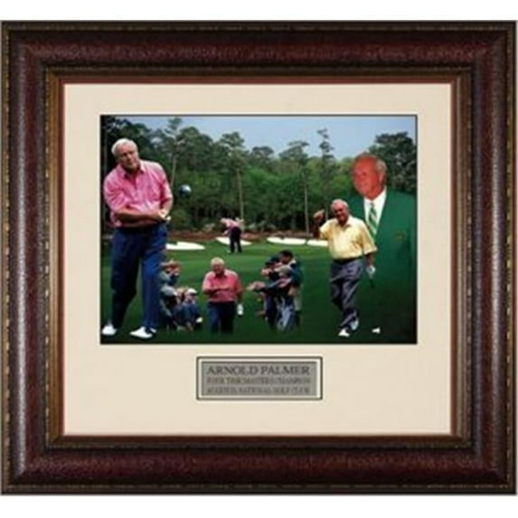 RDB Holdings & Consulting CTBL-019697 11 x 14 in. Arnold Palmer UnSigned 50 Years Masters Collage Leather Framed Photo