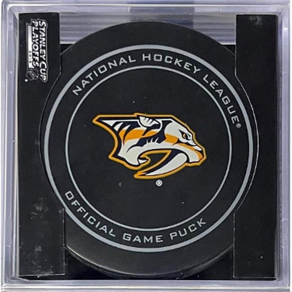 RDB Holdings & Consulting CTBL-034895 2015 Nashville Predators Stanley CUP Playoffs Official Game Puck with Case - NHL Sealed
