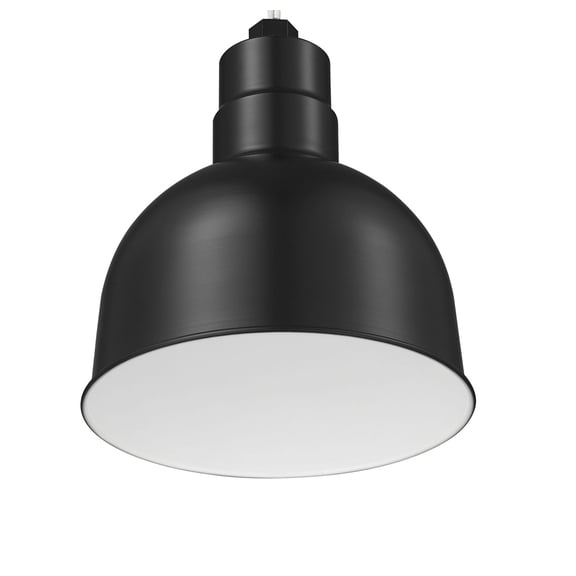 RDBS10-SB-Millennium Lighting-R Series - 1 Light Stem Hung Deep Bowl Shade-11 Inch Tall and 10 Inch Wide-Satin Black Finish