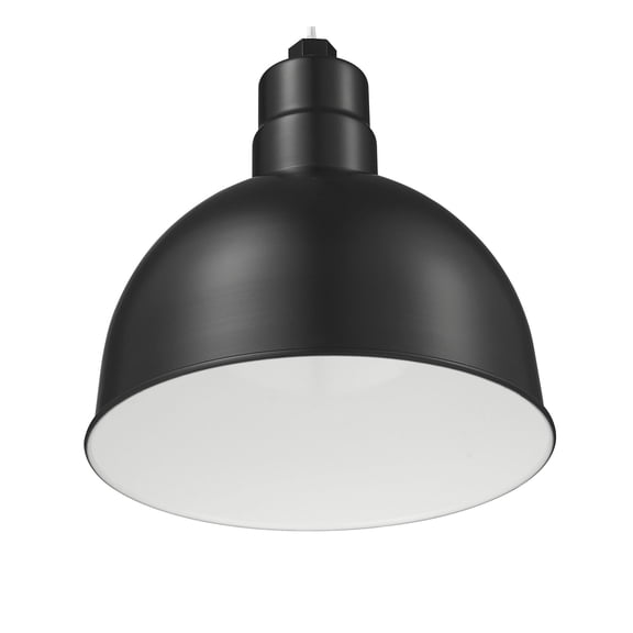 RDBS12-SB Millennium Lighting R Series - 1 Light Stem Hung Deep Bowl Shade-11.5 Inch Tall and 12 Inch Wide-Satin Black Finish