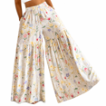 thumbnail image 1 of RDKTPXZ Women's Floral Palazzo Wide Leg Pants Elastic Waist, 1 Pack （S-XXL）, 1 of 6