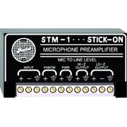 RDL STM-1 Stick-On Series Microphone Preamplifier, High or Low Impedance Input Mic Preamp, Fixed 50 dB Gain for Consistency, Balanced or Unbalanced Output, RF-Filtered Inputs and Outputs