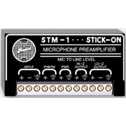 RDL STM-1 Stick-On Series Microphone Preamplifier, High or Low Impedance Input Mic Preamp, Fixed 50 dB Gain for Consistency, Balanced or Unbalanced Output, RF-Filtered Inputs and Outputs