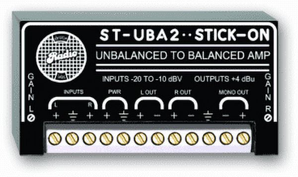 RDL ST-UBA2 Unbalanced to Balanced Amplifier - 2 channel - image 1 of 2