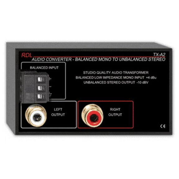 RDL TX-A2 Audio Converter - Balanced to Unbalanced