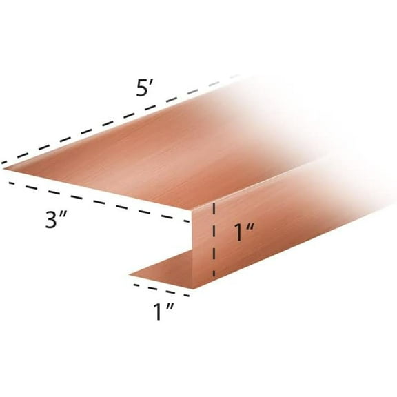 RDP Copper Edge Flashing (10 Piece Bundle) (3" x 1" x 1" x 5')