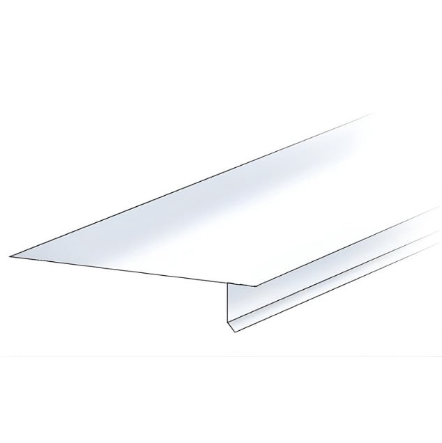 White Riggid Edge RDP White D-Style Drip Edge (3/4