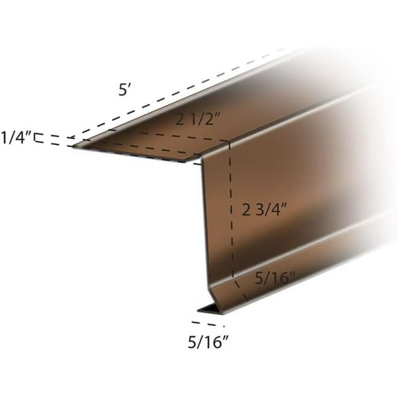 RDP Edge Flashing (10 Piece Bundle) (3" x 1" x 5', Black)
