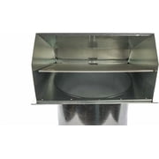 RDP Hooded Wall Vent with Screen and Damper 10 Inch, Galvanized