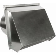 RDP Hooded Wall Vent with Screen and Damper 4 Inch, Galvanized