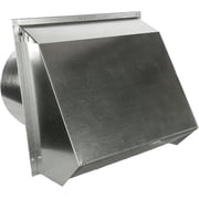 RDP Hooded Wall Vent with Screen and Damper 8 Inch, Galvanized