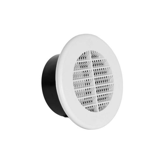 FAMCO Round Plastic Soffit/Under Eave Vent (4 in.) (White)