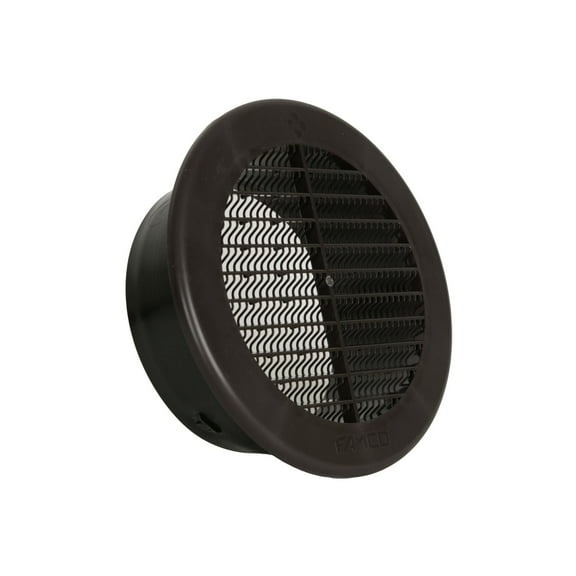 FAMCO Round Plastic Soffit/Under Eave Vent (6 in.) (Brown)