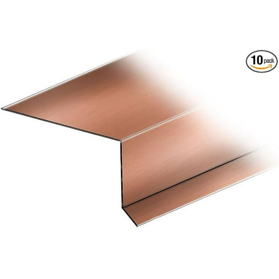 RDP Standard Copper Drip Edge (10 Piece Bundle) (2″ x 2" x 5')