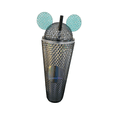 thumbnail image 1 of RDRKR 24 Oz Mickey BPA Free  Plastic Double Wall Studded Water Cup Tumbler with Lid and Straw Colorful Green, 1 of 4