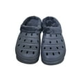 thumbnail image 1 of RDRKR Casual Clogs with Plush Lining, Mid Heel Chunky Closed Toe, Gray, Size 42 EU, Men's Size 9 US, 1 of 4