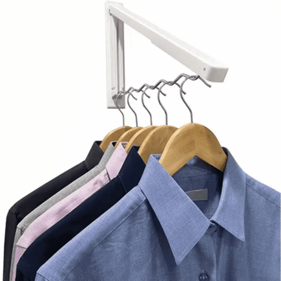 RDRKR Clothes Drying Rack Wall Mounted Folding Aluminum Storage Organizer Outdoor Clothes Rack Hanger