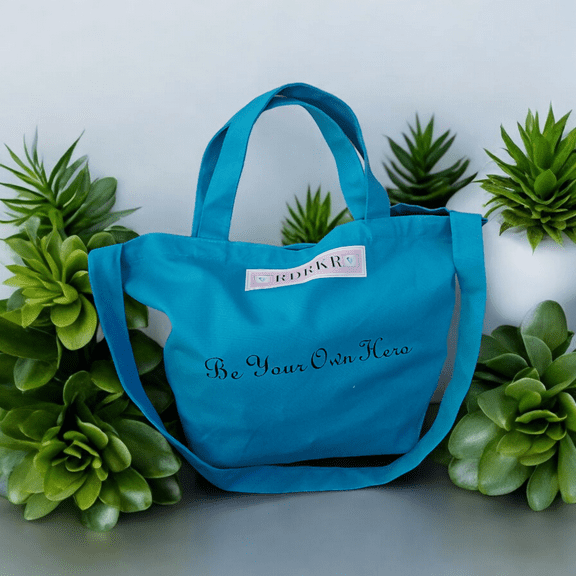 RDRKR Unisex Adult Canvas Tote Shopping Bag, Blue, 1-Piece